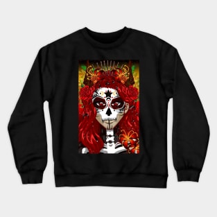 Red Queen Sugar Skull Crewneck Sweatshirt